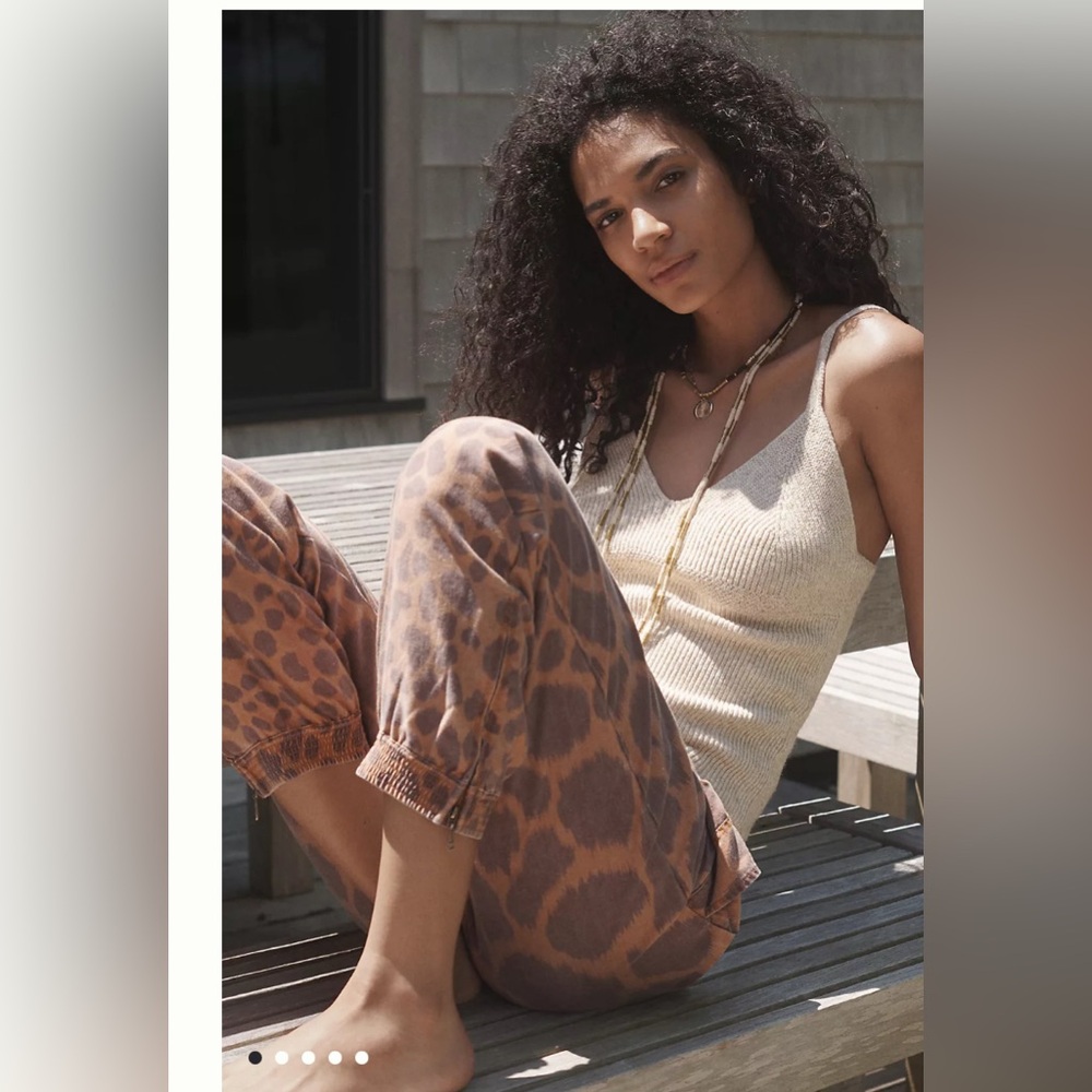 Anthropologie Tamarind Trouser Jogger Giraffe Print